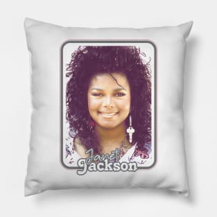 Janet Jackson /\/\ 80s Aesthetic Retro Fan Design Pillow