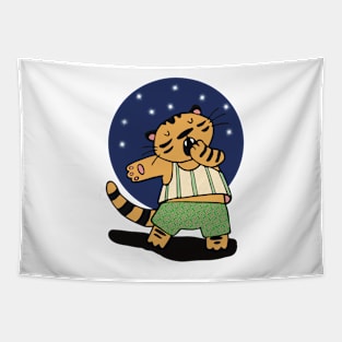 Tired tiger baby Tapestry