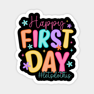 Happy First Day of School Colorful Magnet