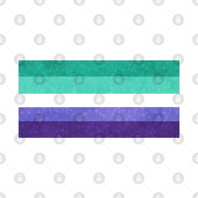 Shimmer Gay Man Pride Flag by whizz0