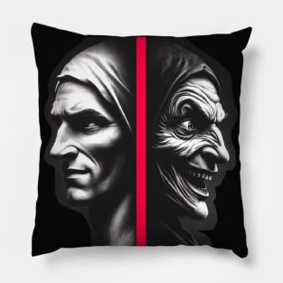 Medieval of good and evil Pillow