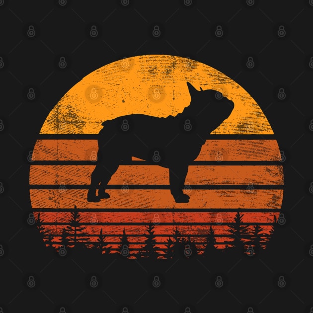 Vintage Retro French Bulldog Silhouette by stayilbee