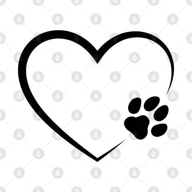 Paw Print. Dog paw print. Puppy paw. Dog paw Silhouette by designgoodstore_2