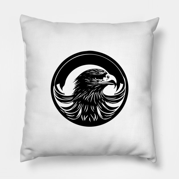 Eagle head icon Pillow by Nad2em