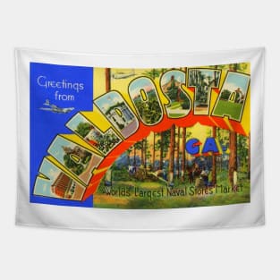 Greetings from Valdosta, Georgia - Vintage Large Letter Postcard Tapestry