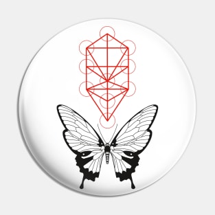 holy geometry butterfly Pin
