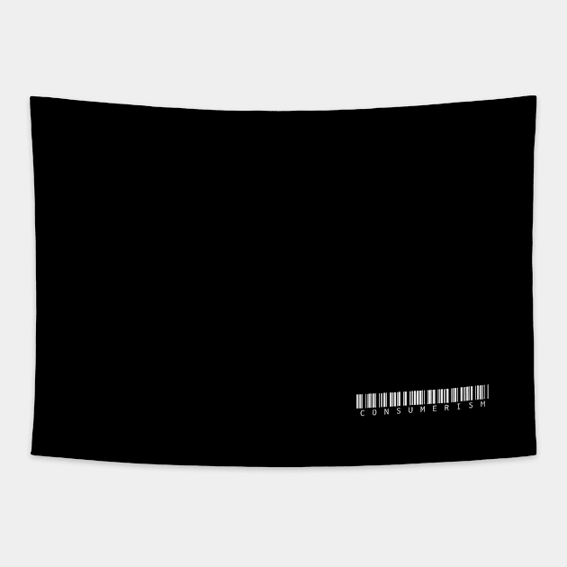 Consumerism – Black – Small Logo Tapestry by felixbunny