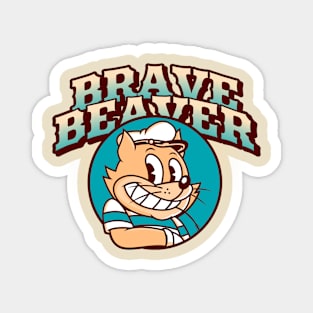 Cuphead Vintage Cartoons Brave Beaver Magnet