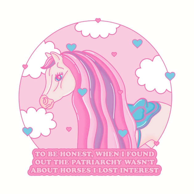 Barbie Movie Horses Patriarchy Quote Ken by Moon Ink Design