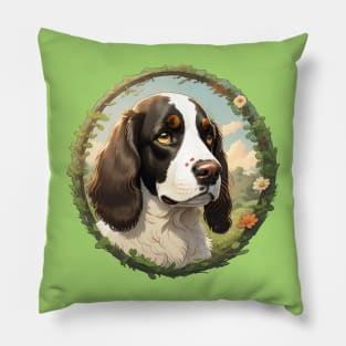 Springer Spaniel Green Fields Pillow