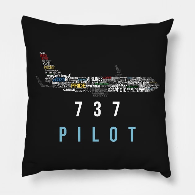 Boeing 737 Pilot Pillow by AddictingDesigns