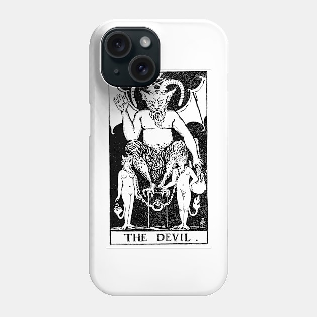 The Devil Tarot Card Phone Case by vintage-glow