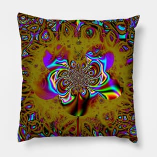 Psychedelic Fractal Flower Pillow