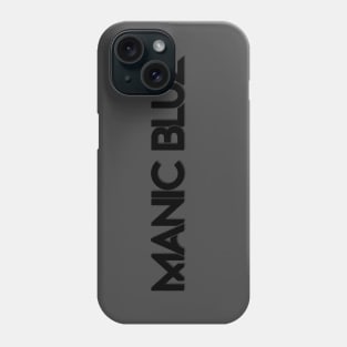 Manic Blue Horizontal Text Logo (black) Phone Case