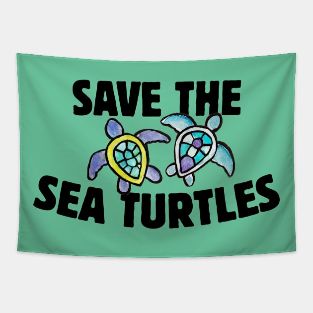 Save the sea turtles Tapestry by bubbsnugg