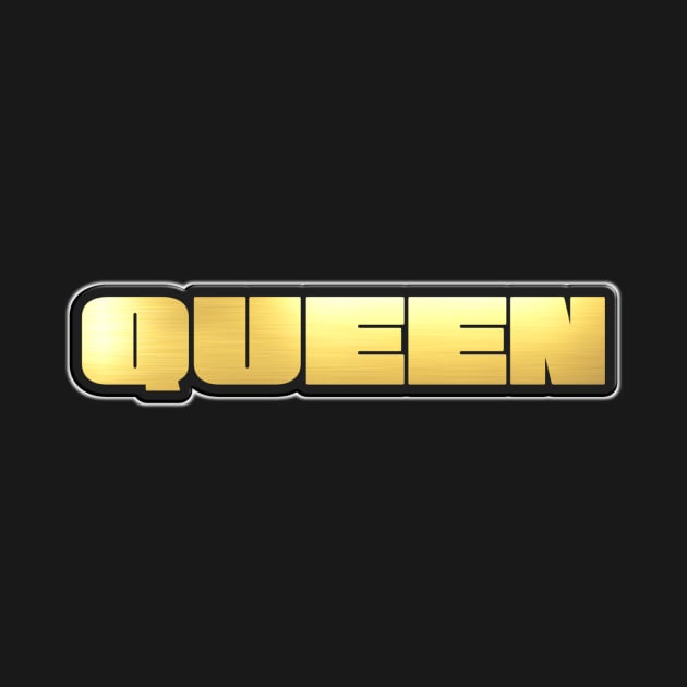 Shiny black and Gold QUEEN word ver1 by Donperion