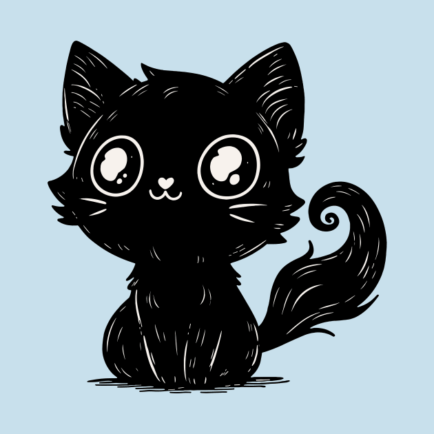 cute black kitten by ArtisticBox