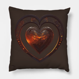 sunset heart Pillow