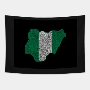 Nigeria Map Design Tapestry