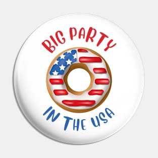 Donuts Party in the USA Pin