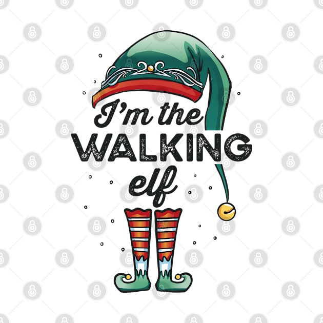 I'm the Walking Elf Christmas Gift Xmas by qwertydesigns