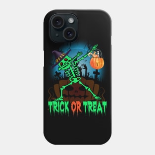 Kids Cute Boys Halloween Dabbing Skeleton Phone Case