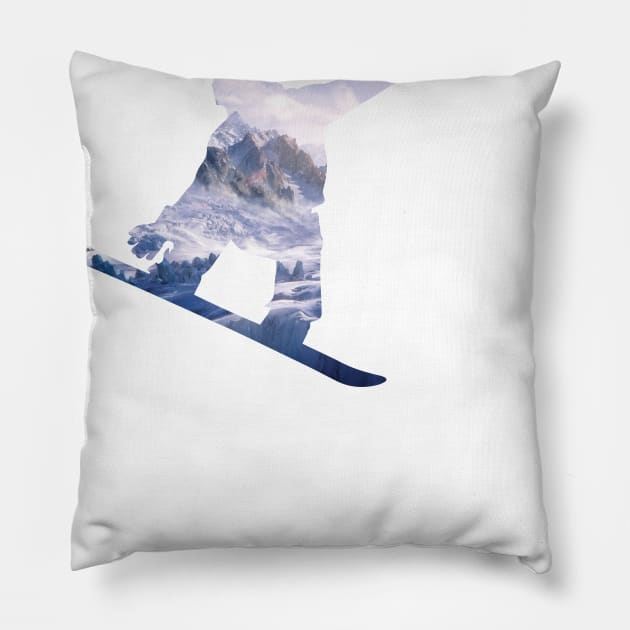 Snowboard 10 Pillow by nuijten