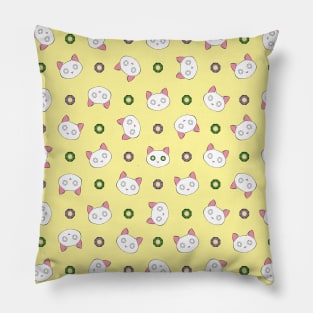 Glamour Cat Yellow Pillow