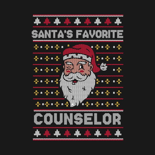 Santa's Favorite Counselor // Funny Ugly Christmas Sweater // School Counselor Holiday Xmas by Now Boarding