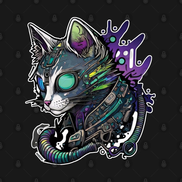 Cyber Kitty T-Shirt 4 by Focused Instability