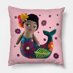 Mexican mermaid rag doll muñeca lele original maria toy from queretaro mexico Pillow