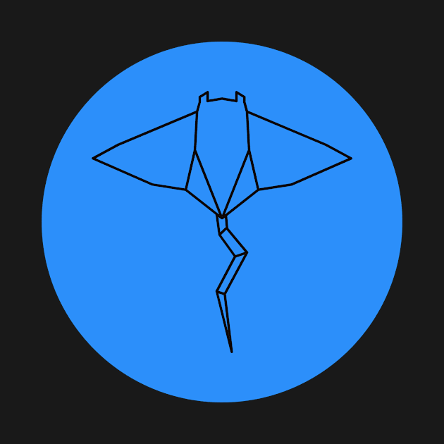 The blue mantaray (stingray, ocean, ray, scuba, shark, sea, sealife and tribal) by Thepurplepig