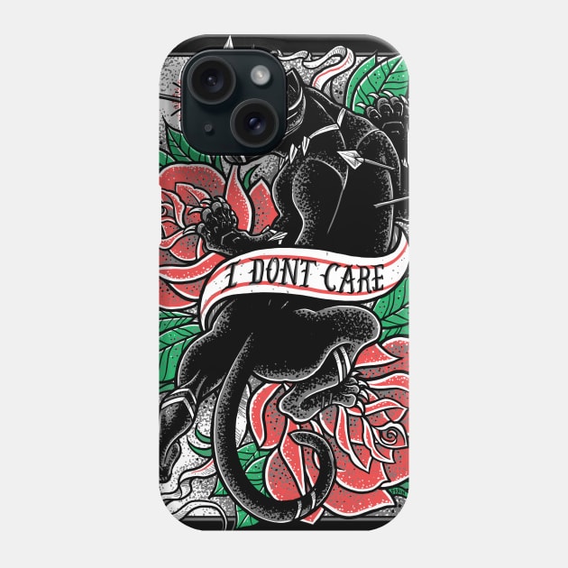 I DONT CARE Phone Case by Parin