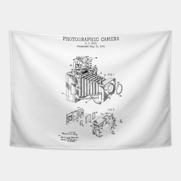 PHOTOGRAPHIC CAMERA patent Tapestry by Dennson Creative