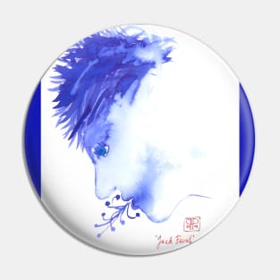 Jack Frost winter face Pin