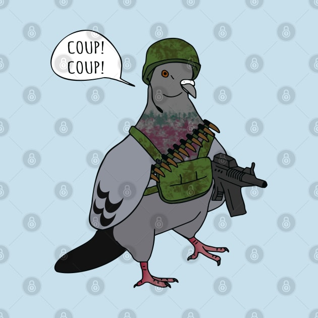 Coup! coup! - funny pigeon doodle by FandomizedRose