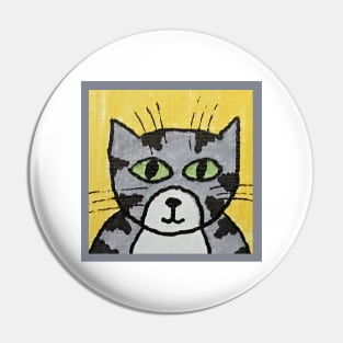 Whimsical Cat Portrait #16 Pin