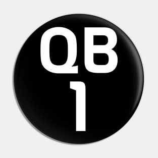 QB 1 Football Quarterback Pin