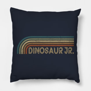 Dinosaur Jr. Retro Stripes Pillow