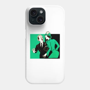 man and woman talking Phone Case