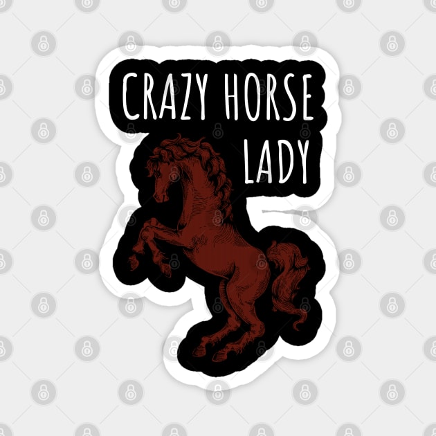 Crazy Horse Lady Magnet by juinwonderland 41