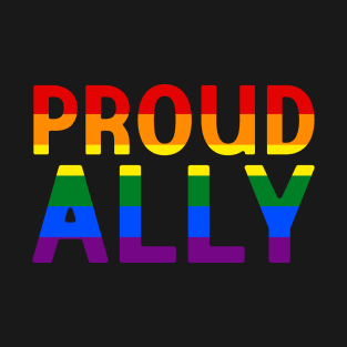 Proud Ally - LGBT Rainbow Flag T-Shirt