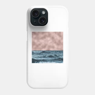 Rose gold skies over the ocean Phone Case
