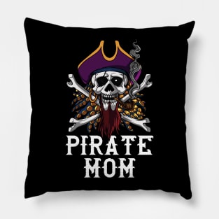 Pirate Mom Skull Crossbones Pillow