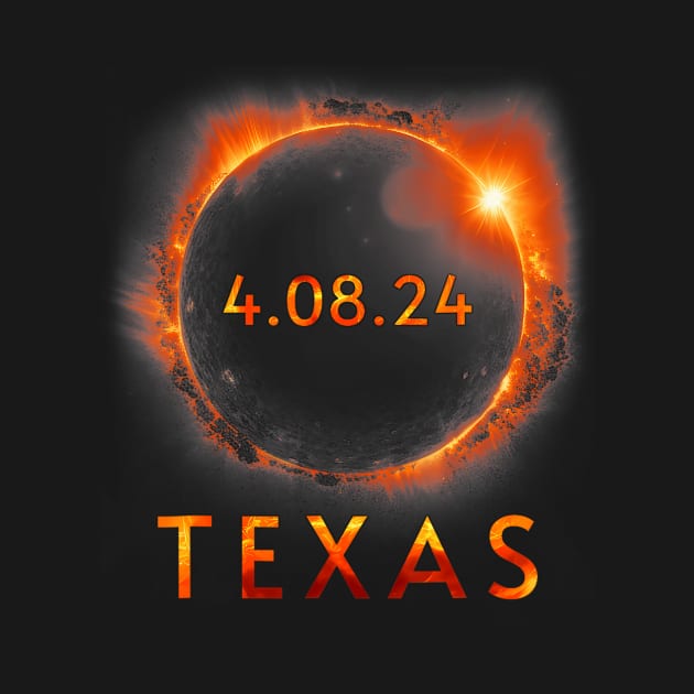 Texas Total Solar Eclipse April 8 2024 Texas Solar Eclipse by klei-nhanss