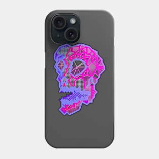 Skull Dark Teal and Dark Magenta Phone Case