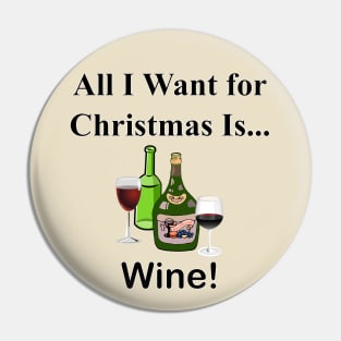 Christmas wine Pin