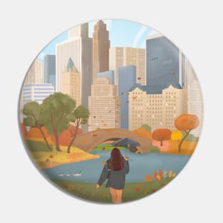 Fall in New York city Pin