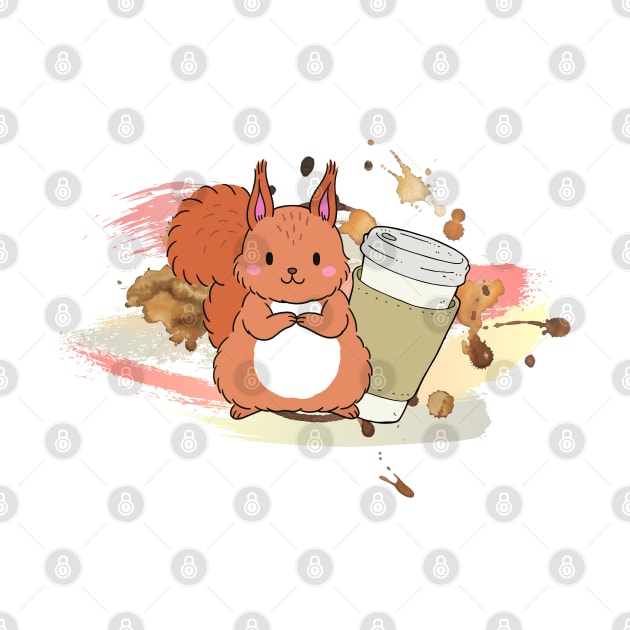 Squirrel and Coffee by hexchen09
