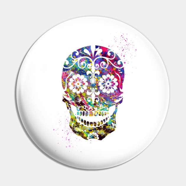 Sugar Skull Pin by erzebeth